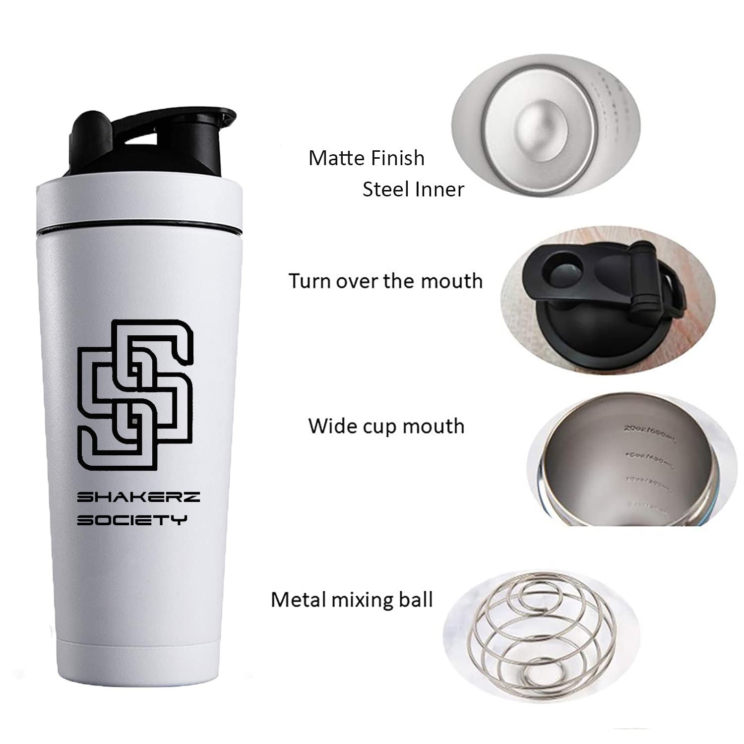 HARD STEEL SHAKER WHITE