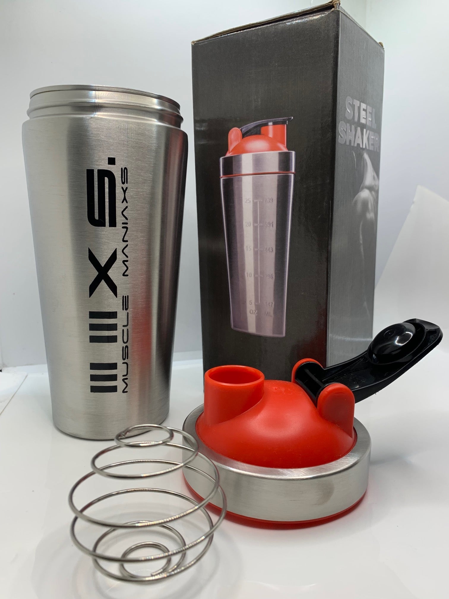 RED TOP SILVER HARD STEEL SHAKER